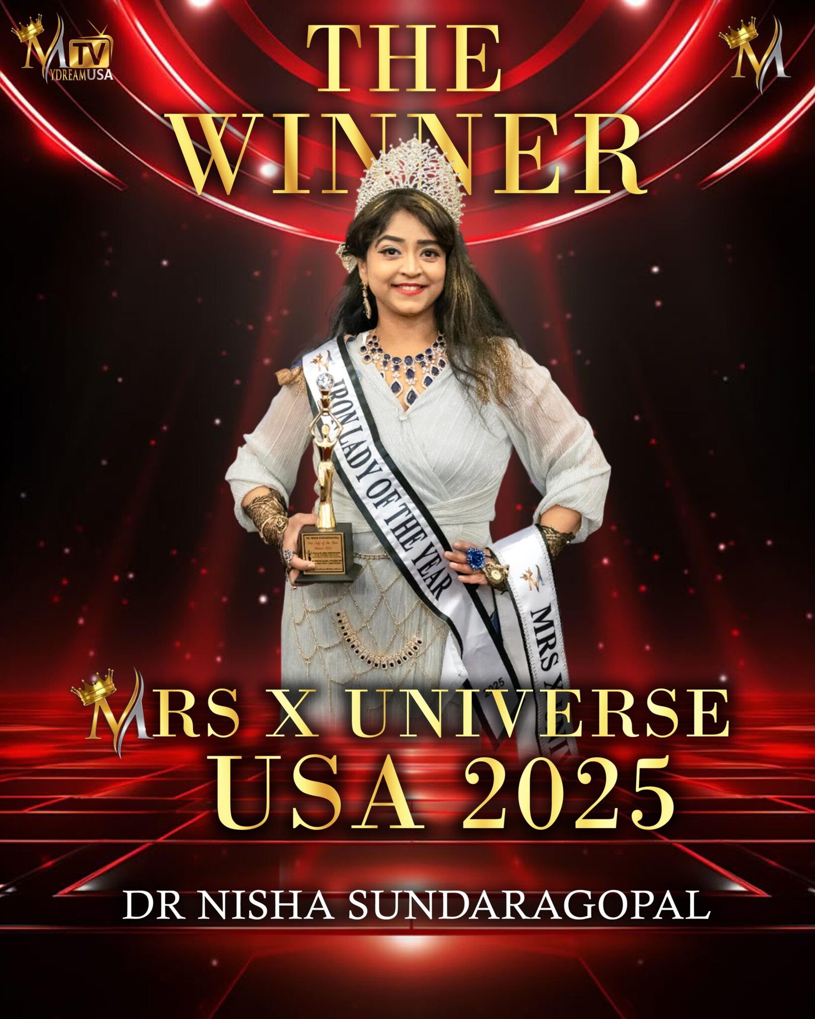 Congratulations to – MRS X UNIVERSE USA 2025 DR NISHA SUNDARAGOPAL ...